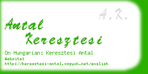 antal keresztesi business card